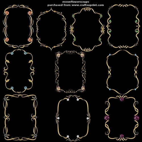 Gold jewel frames