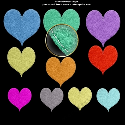 Felt hearts