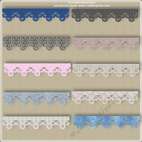Denim and lace borders