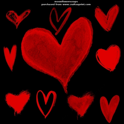 Water colour hearts