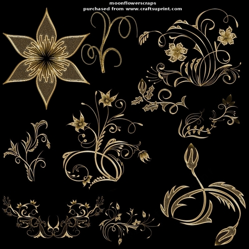 Gold floral mix 