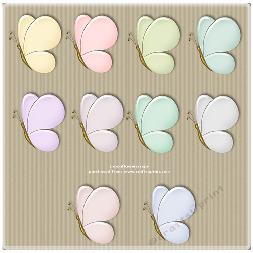 Pastel Butterflies 