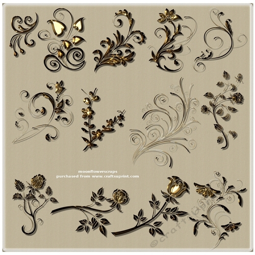 Golden vintage flora 