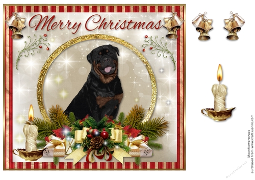 Merry Christmas Rottweiler