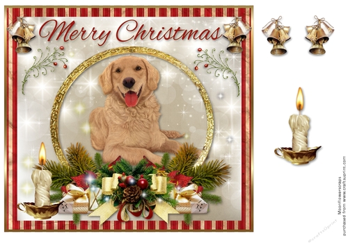 Merry Christmas Golden Retriever