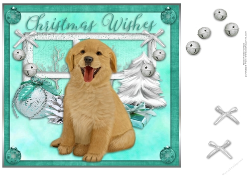 Golden Retriever Christmas pup 