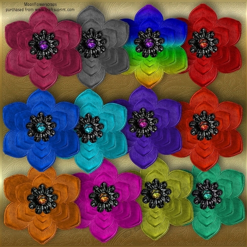 Metal effect flowers