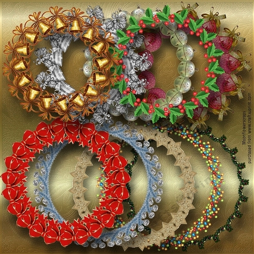 Christmas circle border frames