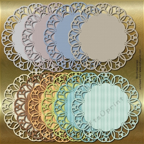 Lace/Wood effect Doilies