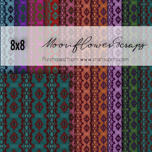 8x8 Christmas lace papers