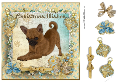 Christmas Wishes chihuahua cross pug