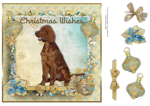 Christmas Wishes Irish setter 
