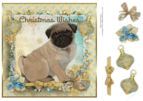 Christmas Wishes Pug