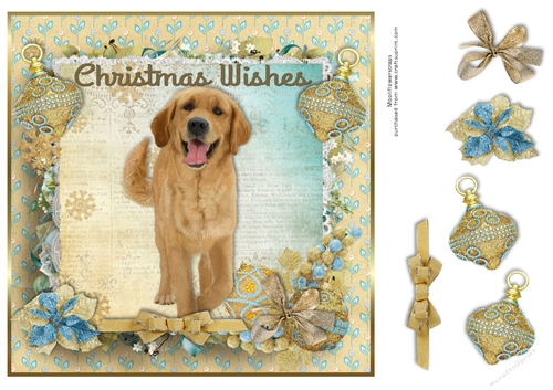 Christmas Wishes Golden Retriever 
