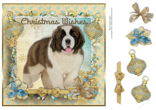 Christmas Wishes St Bernard 