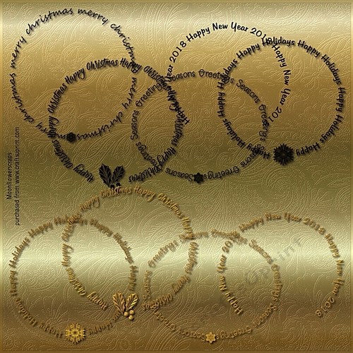 Christmas Circle word art 
