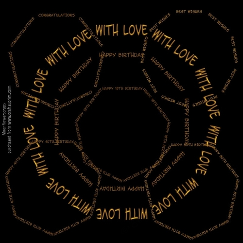 Designer text border stash 