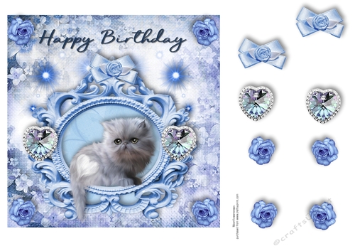 Happy Birthday blue cat