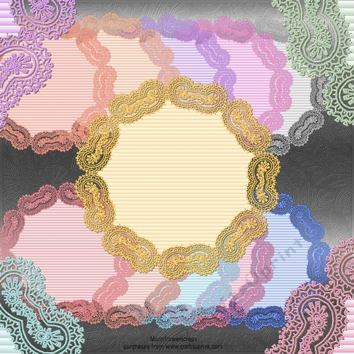 7x7 Lace border mats