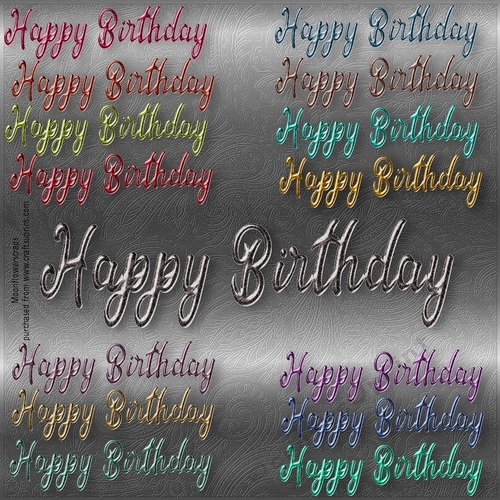 Happy Birthday Word art 