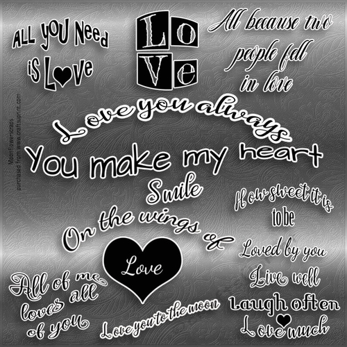 Love word art 
