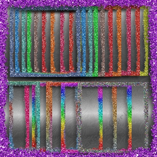 7x7 Glitter edge borders