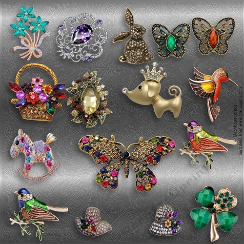 Designer stash Brooch 2