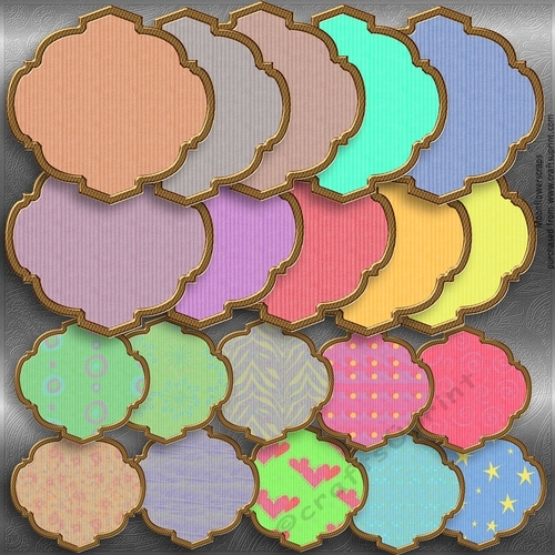 Gold trim backing mat 