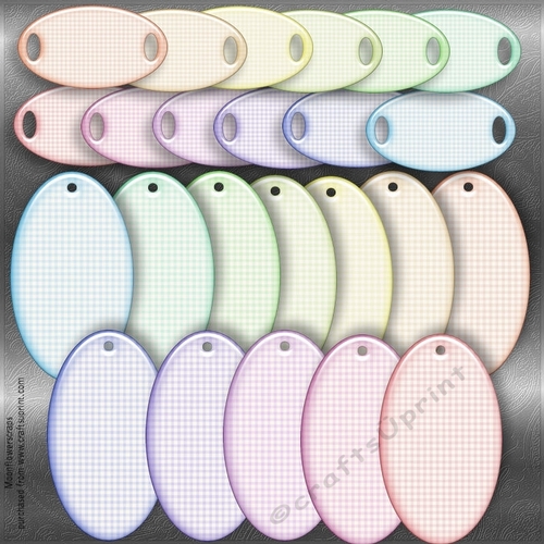Gingham pastel Labels 