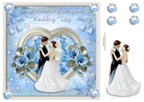 8x8 Blue Wedding 