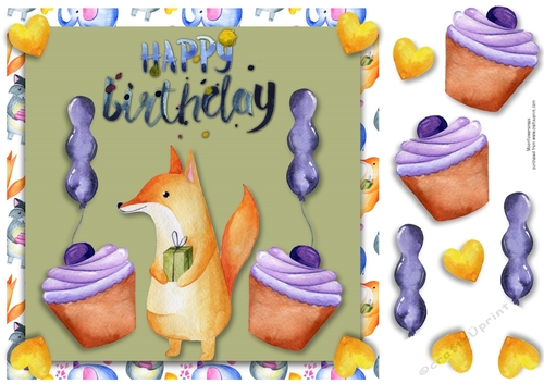 8x8 foxy  Birthday 