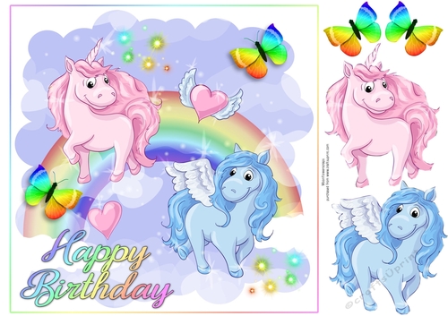 8x8 Rainbow unicorns