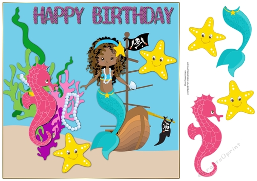 Ethnic cutie mermaid