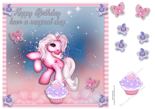 8x8 Magical Pony Birthday 