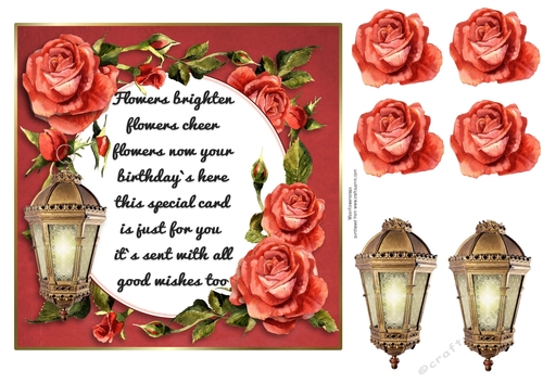 7x7 Flowers Brighten Birthday 