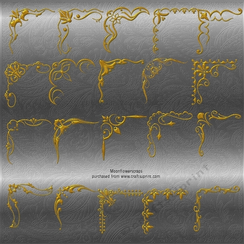 Gold Sparkle  picture corners