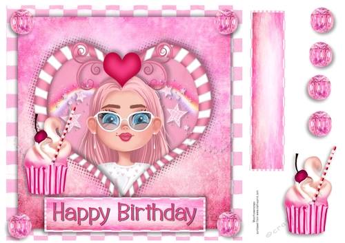 8x8 Pink cutie 