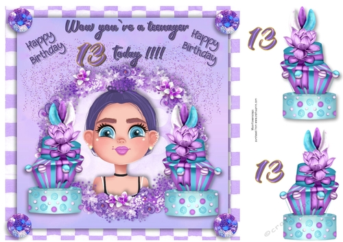 8x8 Purple fizzy teenager 