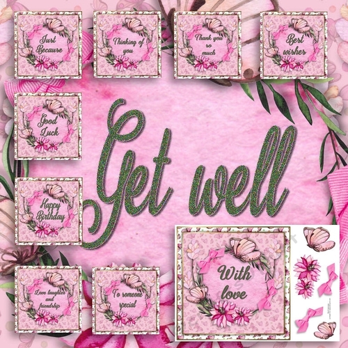 8x8 Pink Butterfly wishes Bumper kit 