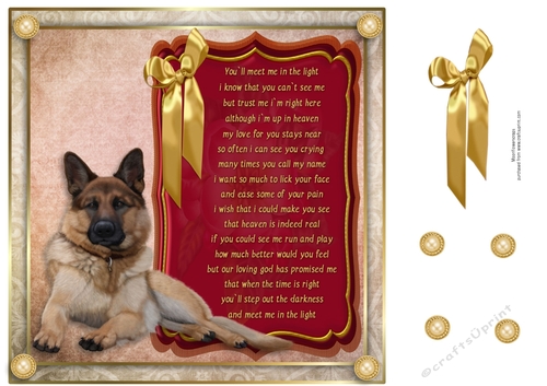8x8 Pet loss German Shepherd