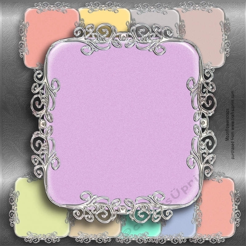 Silver trim Scroll backing mats 