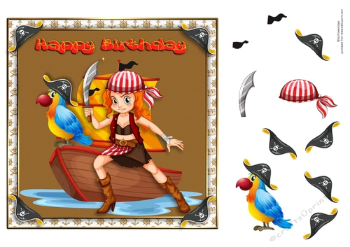 7x7 Pirate Girl 