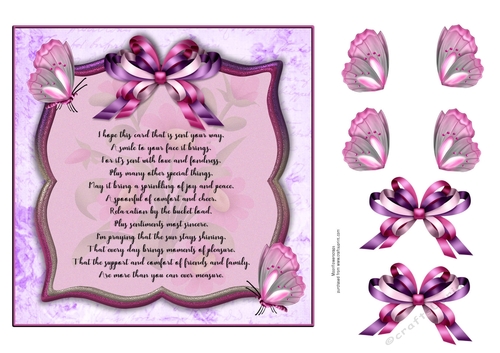 7x7 Butterfly Thinking of you 