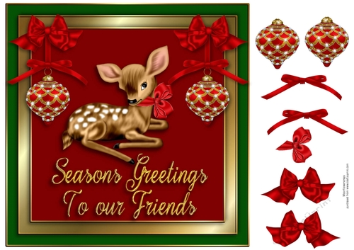 8x8 Topper Christmas Friends 