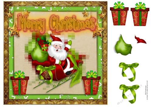 8X8 Light up Merry Christmas 