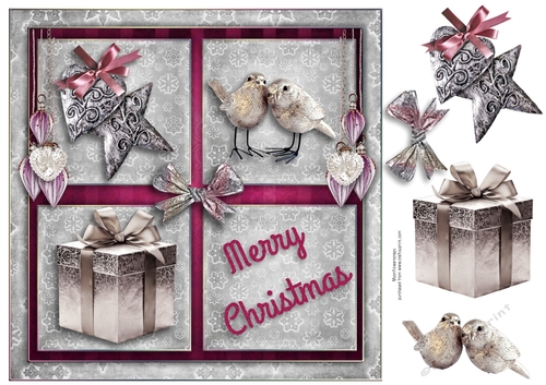 8x8 Silver Christmas