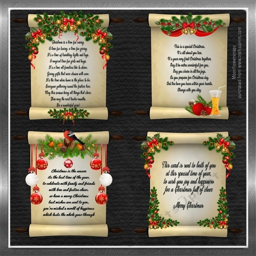 Christmas Time Greeting Scrolls