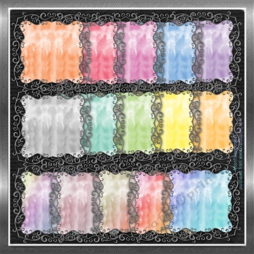 Watercolour Deco Square Mats 