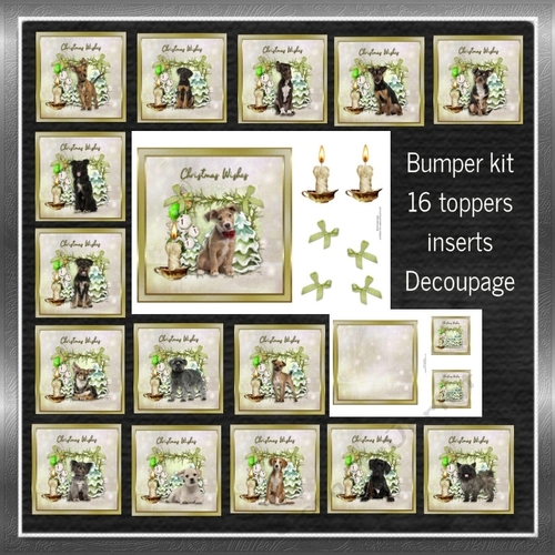 Christmas Wishes Cute Puppy Bumper Kit 