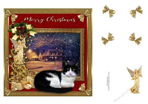  7x7 Merry Christmas Cat 11